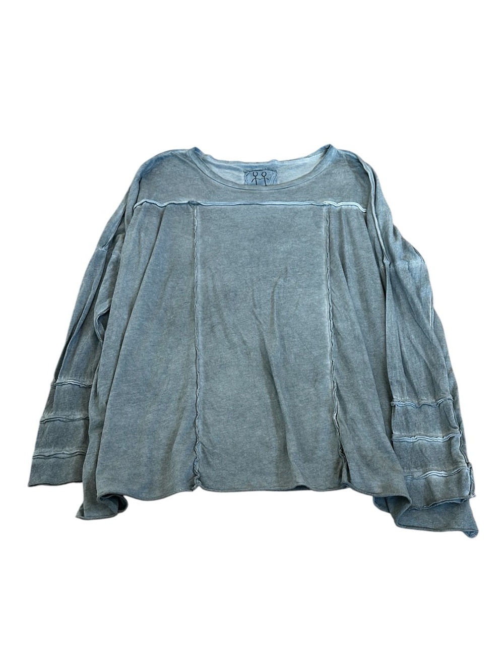 Pete & Greta x Johnny Was Deconstructed Oversized Top Raw Edge Relaxed Lagenlook